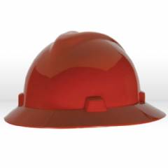 4-point Full Brim Red Msa V-guard Hard Hat